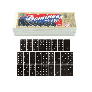 DOMINOSPIL I TR&AElig;&AElig;SKE (12 stk.)