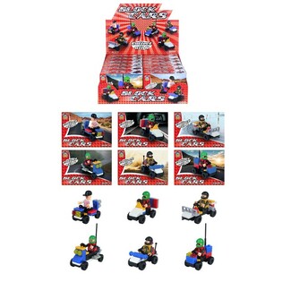 BLOCK CARS &ndash; Byggeklodsk&oslash;ret&oslash;jer i Display (12 stk.)