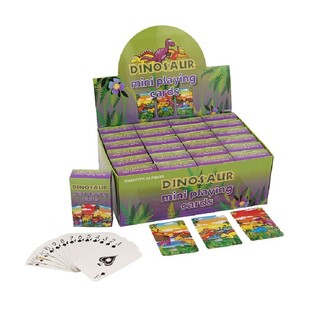 MINI SPILLEKORT – MODEL: DINOSAUR I DISPLAY (24 stk.)