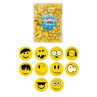 Smiley hoppebolde, 3,3 cm (100 stk.)