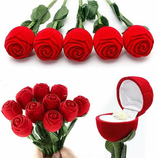 Rose med Ring i Display (48 stk.)