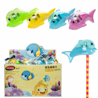 DELFIN BLYANTSPIDSERE, MIX FARVER I DISPLAY (48 stk.)