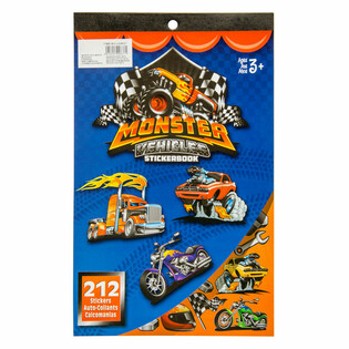Monster Truck klistermærkebog 212 dele (12 stk.)