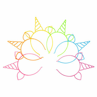 ENHJ&Oslash;RNING TIARA, MIX NEONFARVER (24 stk.)