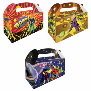 Menubox &ndash; Superhelte &ndash; 22,5 x 9,5 x 18 cm (12 stk.)