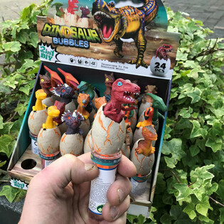 3D Dinosaur S&aelig;bebobler Stave (24 stk. i display)