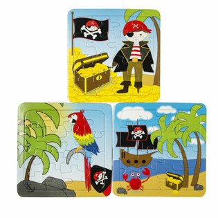 Mix Pirat Puslespil - 14 x 14 cm (50 Stk.)
