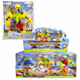 THUNDERBOLT ROBOT WARRIOR ACTIONFIGUR I DISPLAY (12 stk.)