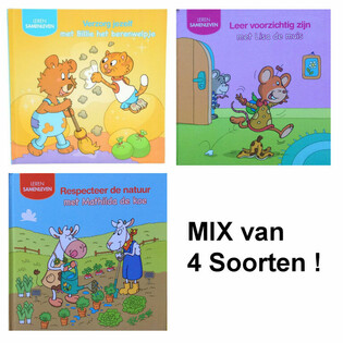 L&aelig;rerige B&oslash;rneb&oslash;ger Mix - At leve sammen (12 stk.)