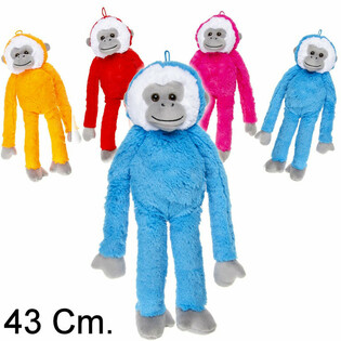 Stor Plysabe, 43 cm - Mix Farver (12 stk.)