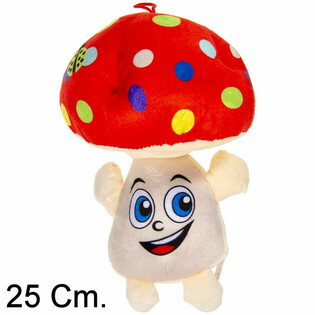 STOR PLYS SVAMP MED ANSIGT - 25 CM - MIX FARVER (6 stk.)