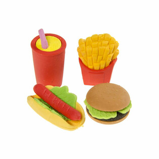 4-delt Suddgummis&aelig;t Fast Food (Displayboks 12x)