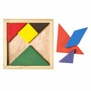 Tr&aelig; Tangram Puslespils&aelig;t (12 stk.)