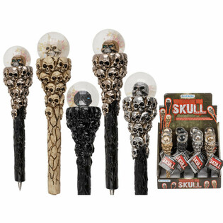 **MEGA BILLIGT** Skull Kuglepenne i Display (12 stk.)