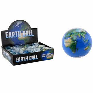 Glimmerkugle Verdensglobe &Oslash;6,5 cm i Display (12 stk.)