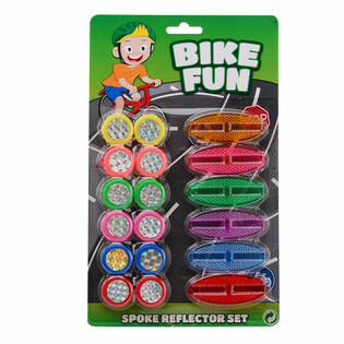 BIKE FUN - 18-delt S&aelig;t med Egerreflekser til Cykel p&aring; Kort (1 stk.)