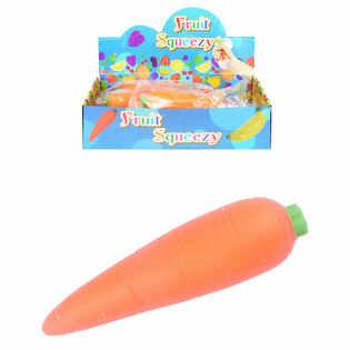 Stor Squeeze Stretchy Gulerod (12 stk. i display)