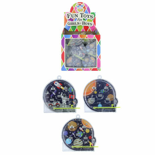 Mini flipperspil rumtema &ndash; Display med 108 stk.