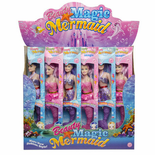 Magisk Havfrue Mermaid Dukke i Display (12 stk.)