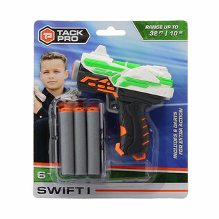 Tack Pro Swift I Leget&oslash;jspistol med 6 bl&oslash;de pile - 11 cm