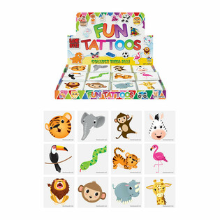 FUN TATTOOS - JUNGLEDYR - DISPLAY (48x12 stk.)