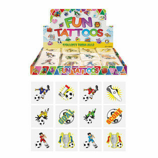 FUN TATTOO'S - Fodbold Display (48 Pakker med 12)