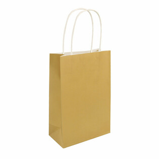 PAPIRSPOSER MED HANKE - 14x21x7 cm - GULD (24 stk.)