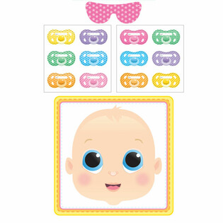 BABY SHOWER SPIL - STICK THE DUMMY (12 stk.)