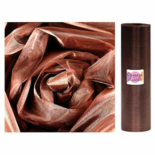 ORGANZARULLE - 28 Cm x 25 METER - FARVE CHOKOLADEBRUN (1 stk.)