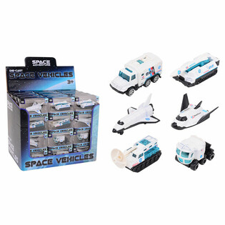DIE CAST - SPACE ADVENTURE - RUMK&Oslash;RET&Oslash;JER, skala 1:64 - I DISPLAY (48 stk.)