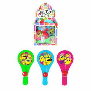 Smiley Paddle Bat Spil - Display (96 stk.)