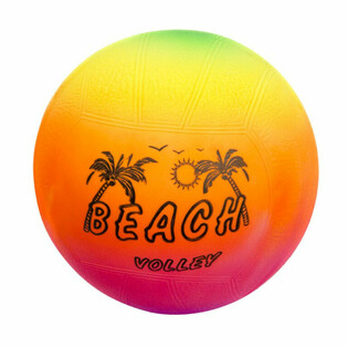 BEACHVOLLEYBALL, 23 CM - REGNBUEFARVER (10 stk.)