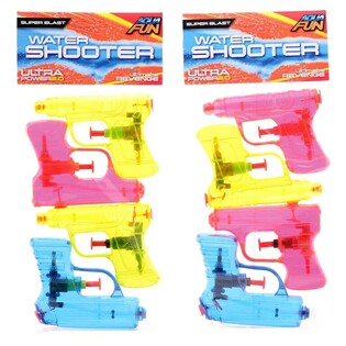 Aqua Fun Vandpistols&aelig;t - 4 Stk., 11 cm