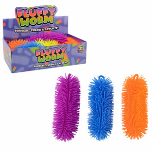 Stor Fluffy Orm 22 cm - Display (12 stk.)