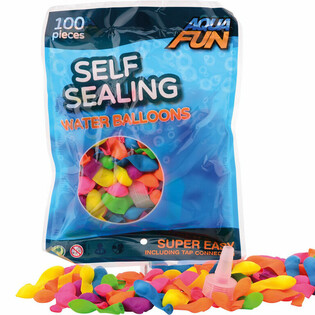 AQUA FUN - 100x Selvsluttende Vandballoner (6-pak)