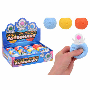 Astronaut Squeezy Moon Ball - I Display (12 Stk.)