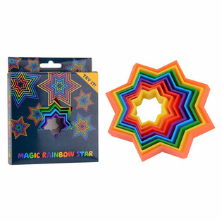 MAGIC STAR 3D FIDGET SPIL - 3D MAGIC SHAPE - MAGIC FIDGET 3D - I &AElig;SKE (24 stk.)