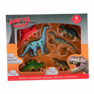 ANIMAL WORLD - Dinosaur Leget&oslash;jss&aelig;t (6 Figurer)