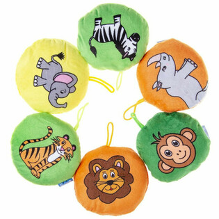 Plys Jungledyr - Diameter: 10 cm (48 stk.)