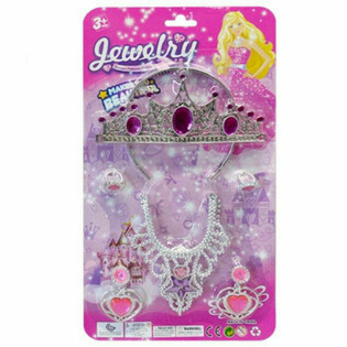 PRINSESSE BEAUTY S&AElig;T MED TIARA, &Oslash;RERINGE, HALSK&AElig;DE & RINGE