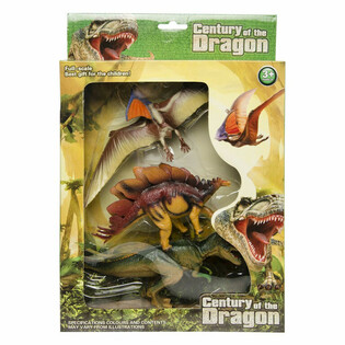DINOSAUR LEGET&Oslash;JSFIGURER 3-DELE S&AElig;T - I STOR GAVE&AElig;SKE (1 stk.)