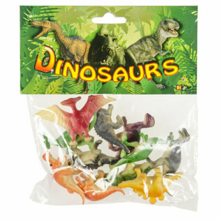12 STYKKER DINOSAUR LEGET&Oslash;JSFIGURER I PAKKE (6stk.)