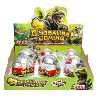 Bricks Byggeklodser - Dinosaur S&aelig;t i Kapsel Display (6 stk)