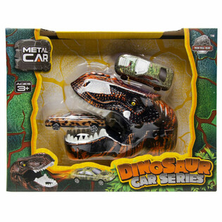 DINOSAUR BIL-LAUNCHER - LUKSUS GAVE&AElig;SKE (2 STK.)