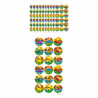 FUN STICKERS - DINOSAUR STICKERS - 18 STICKERS PR. ARK (10 stk.)