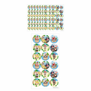 FUN STICKERS - PIRAT KLISTREMÆRKER - 18 KLISTREMÆRKER PR. ARK (10 stk.)