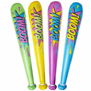 Stor Oppustelig 'Boom!' K&oslash;lle - 85cm - Mix Farver (12 stk.)