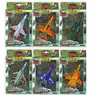 F16 Flyvemaskiner i Die-Cast Metal (6 stk.)