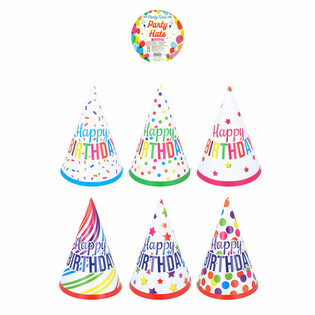 Partyhatte Mix 'Happy Birthday' (120 stk.)