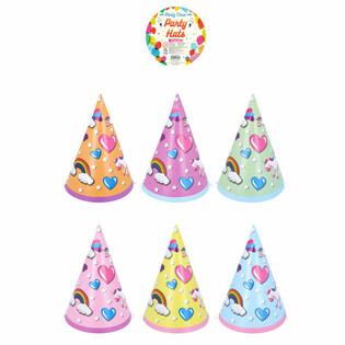 Unicorn Partyhatte Mix (120 stk.)